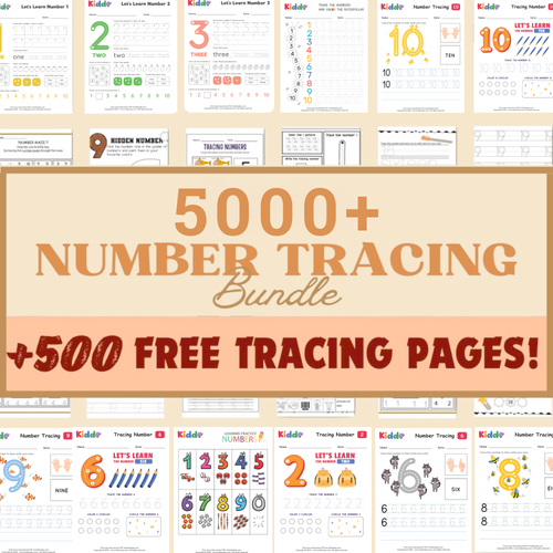 5,000+ Number Tracing & Line Practice | Early Math Handwriting Worksheets