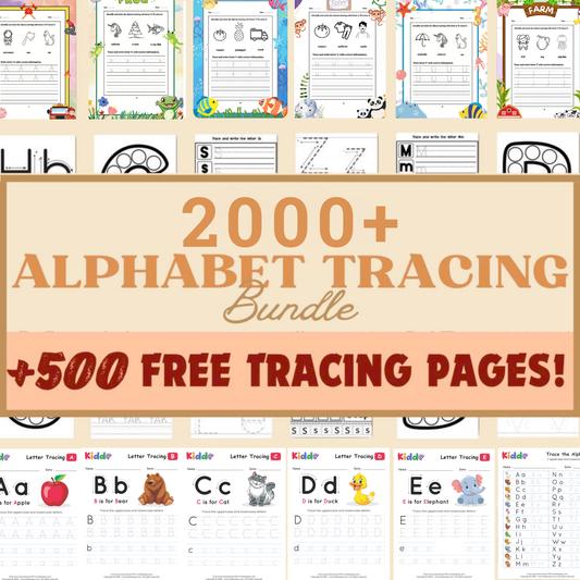 2,000+ Alphabet & Number Tracing Worksheets | Letter Recognition & Handwriting Practice