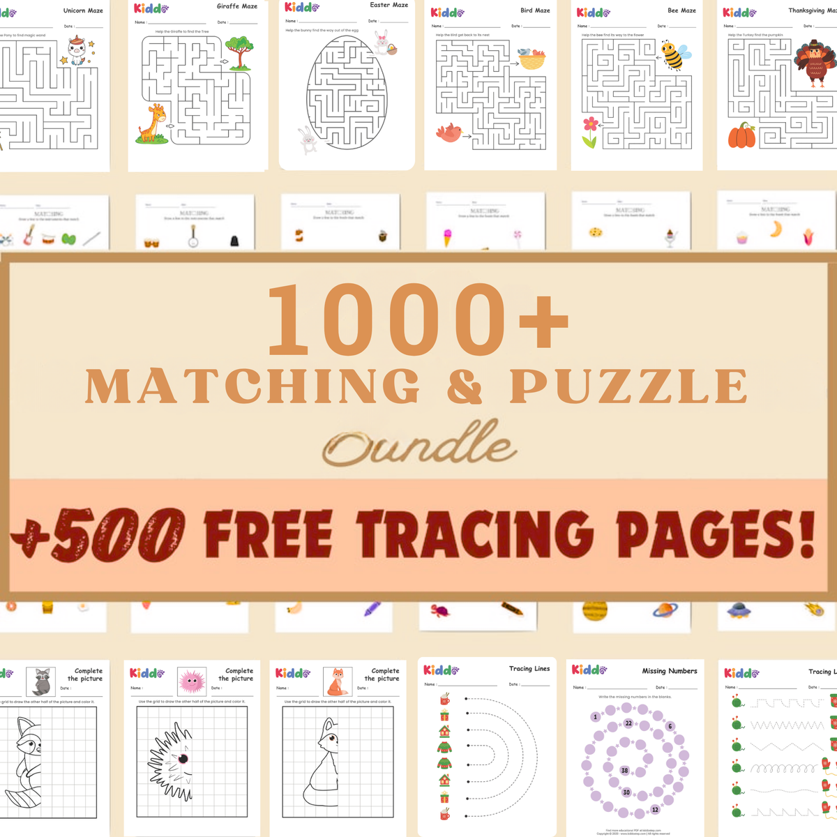1,000+ Matching & Puzzle Worksheets | Brain Games & Logic Challenges