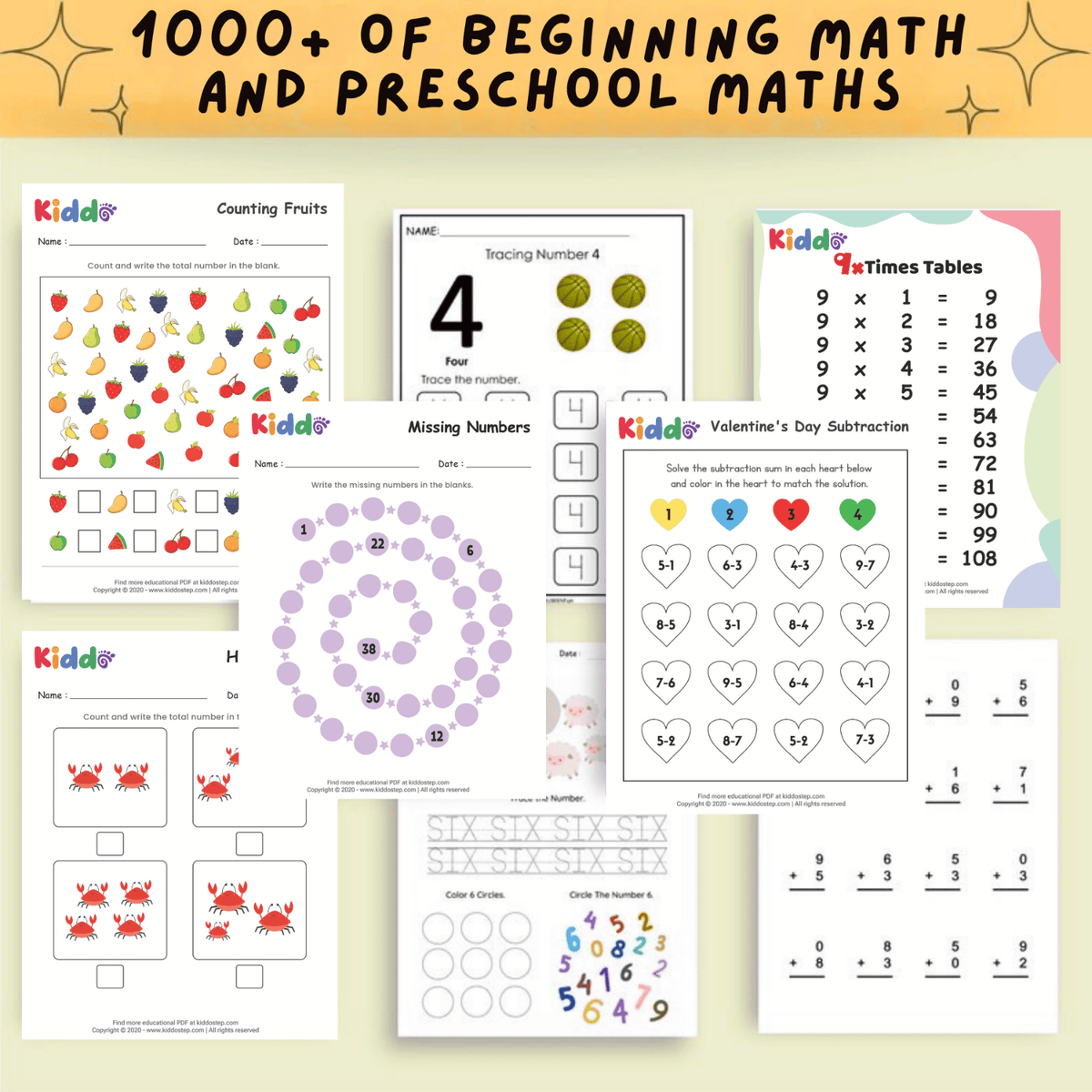 KIDDOSTEP Bundle: 60.000+ Preschool Learning Worksheets
