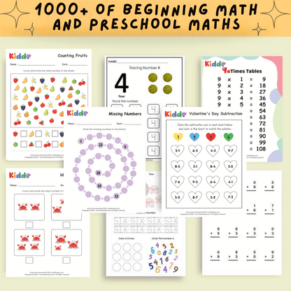 KIDDOSTEP Bundle: 60.000+ Preschool Learning Worksheets