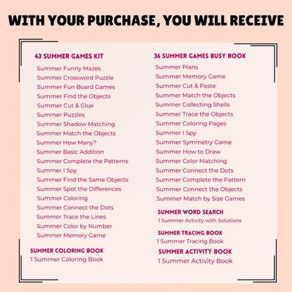 300+ Summer & Holiday Games | Seasonal Kids Activity Pack