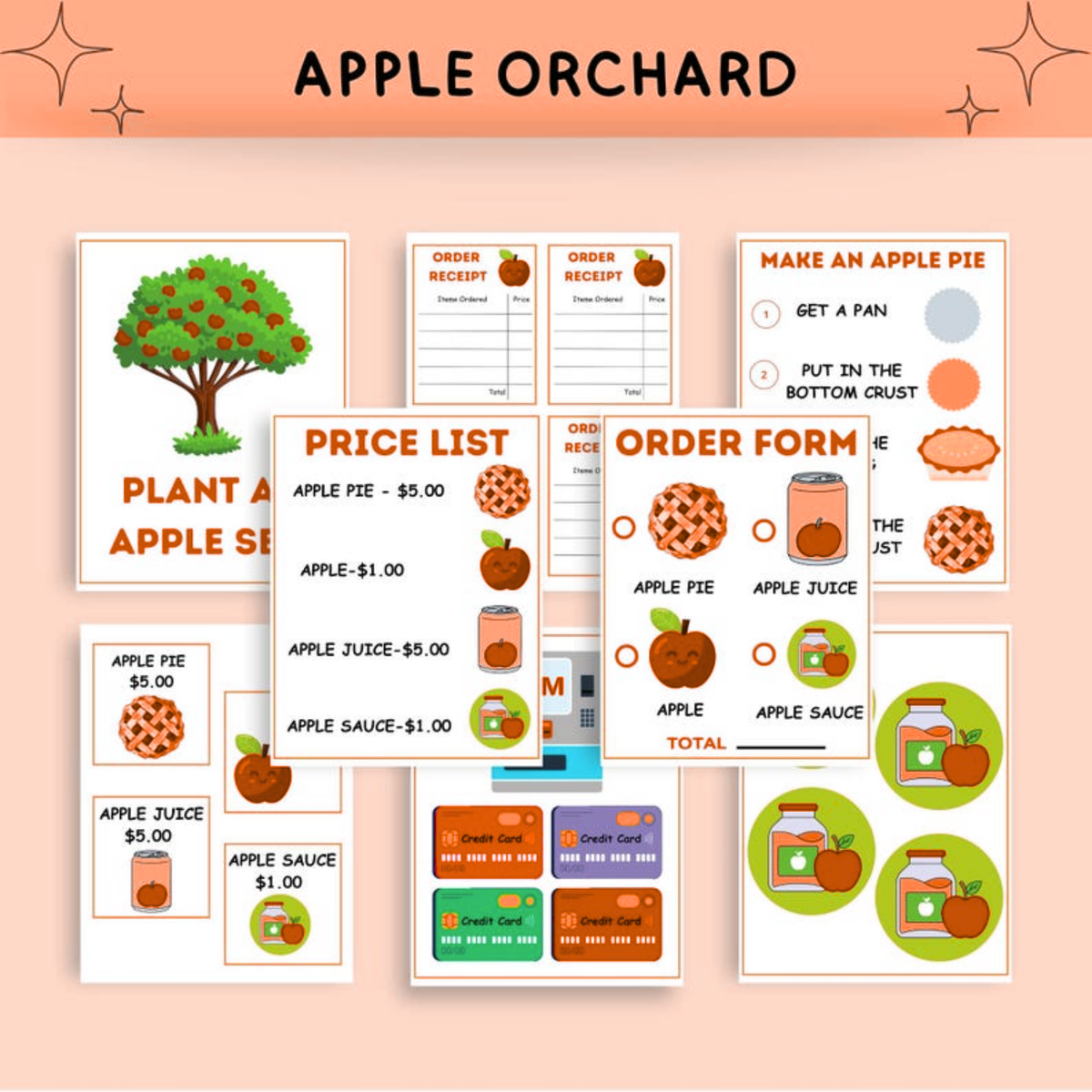 1,000+ Pretend Play & Sticker Bundle | Dramatic Play & Play Dough Mats