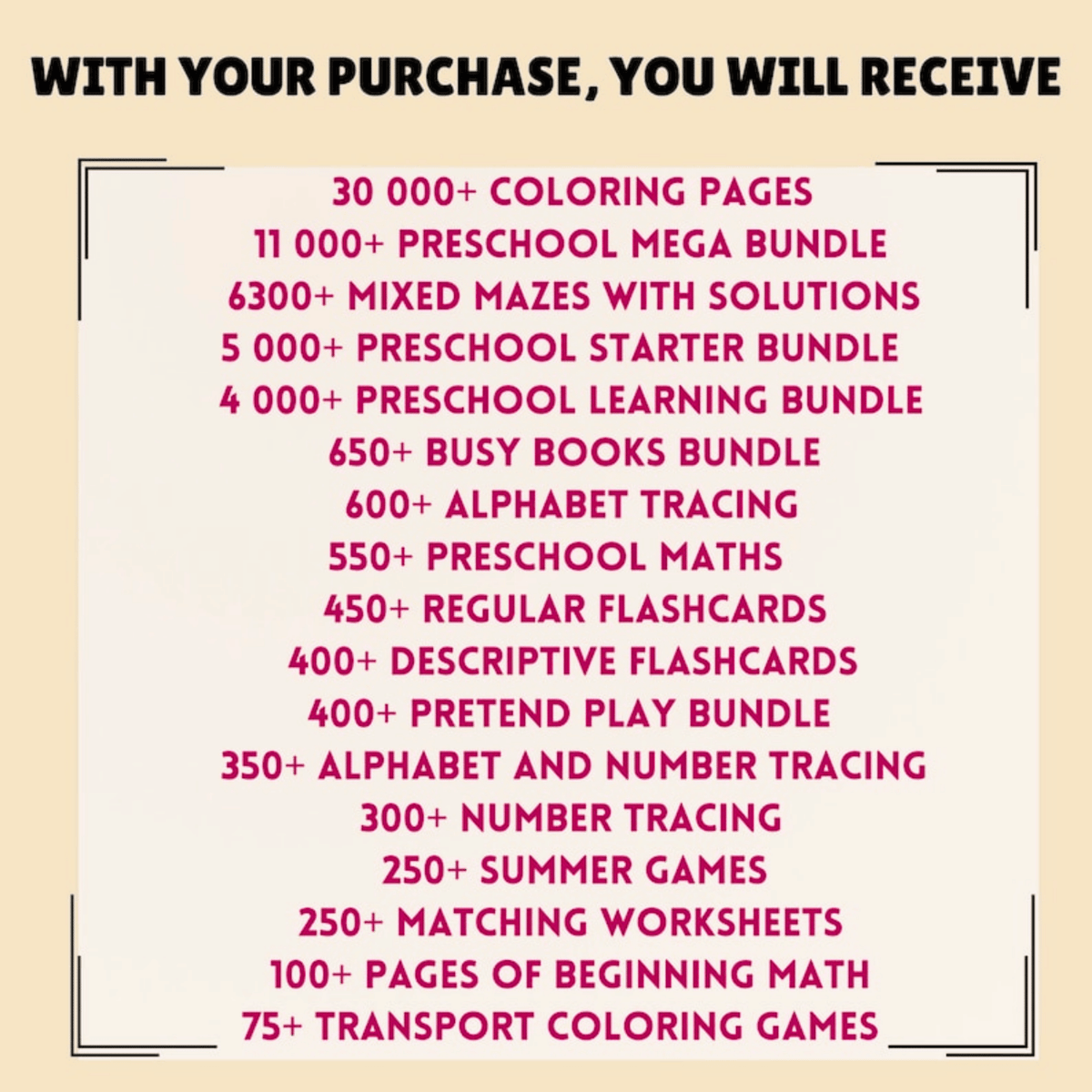 KIDDOSTEP Bundle: 60.000+ Preschool Learning Worksheets