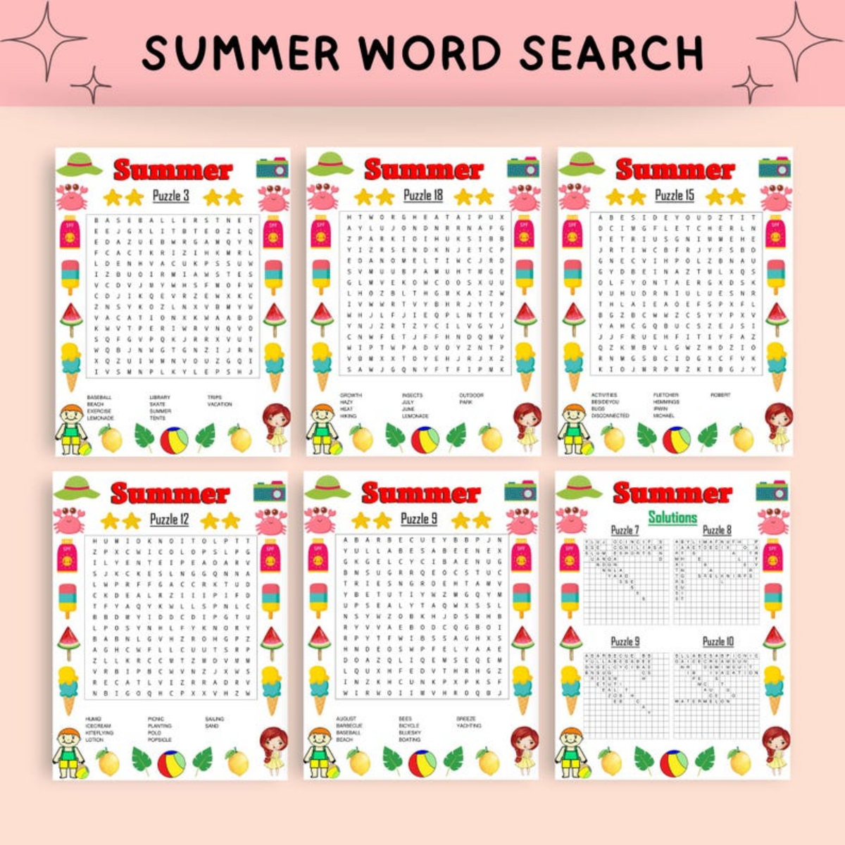 300+ Summer & Holiday Games | Seasonal Kids Activity Pack