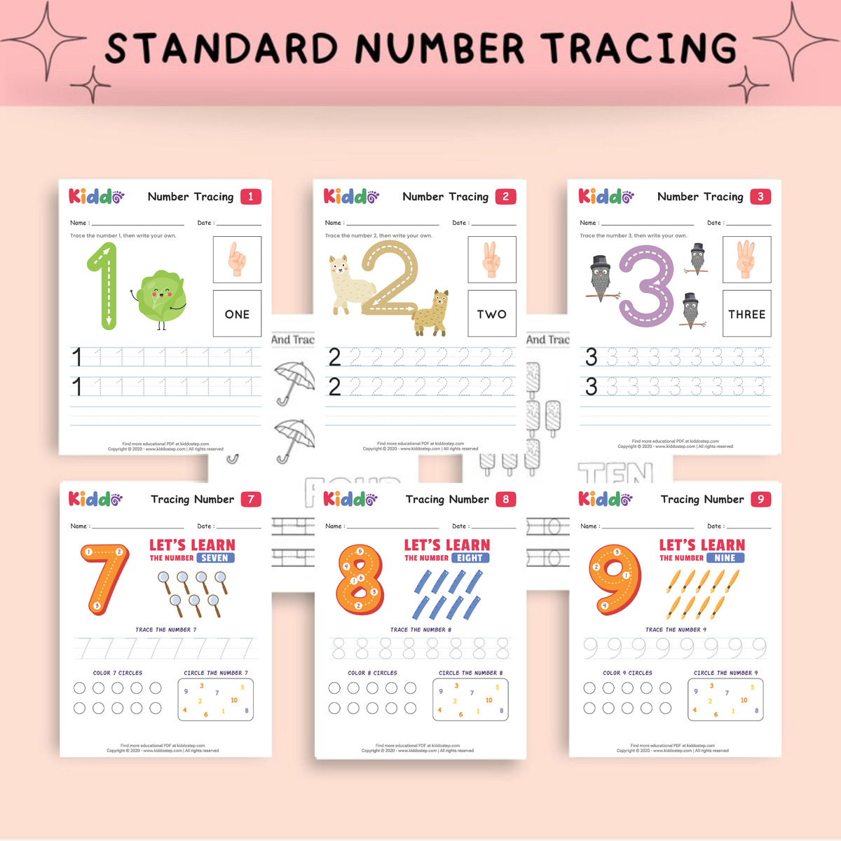 5,000+ Number Tracing & Line Practice | Early Math Handwriting Worksheets