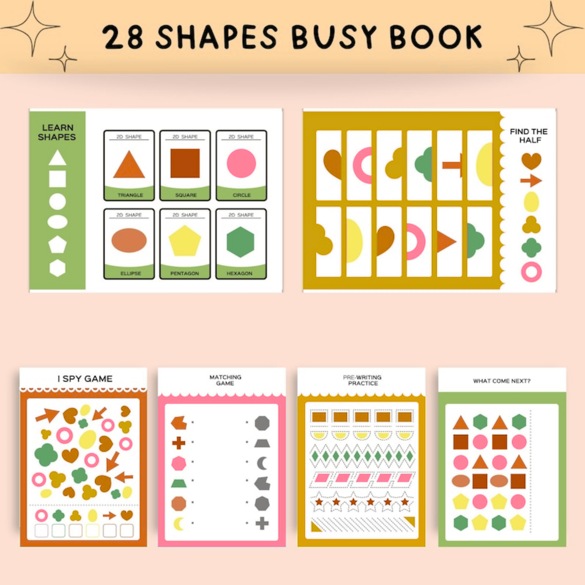 1,000+ Interactive Busy Book Bundle | Quiet Book Templates & Learning Binders