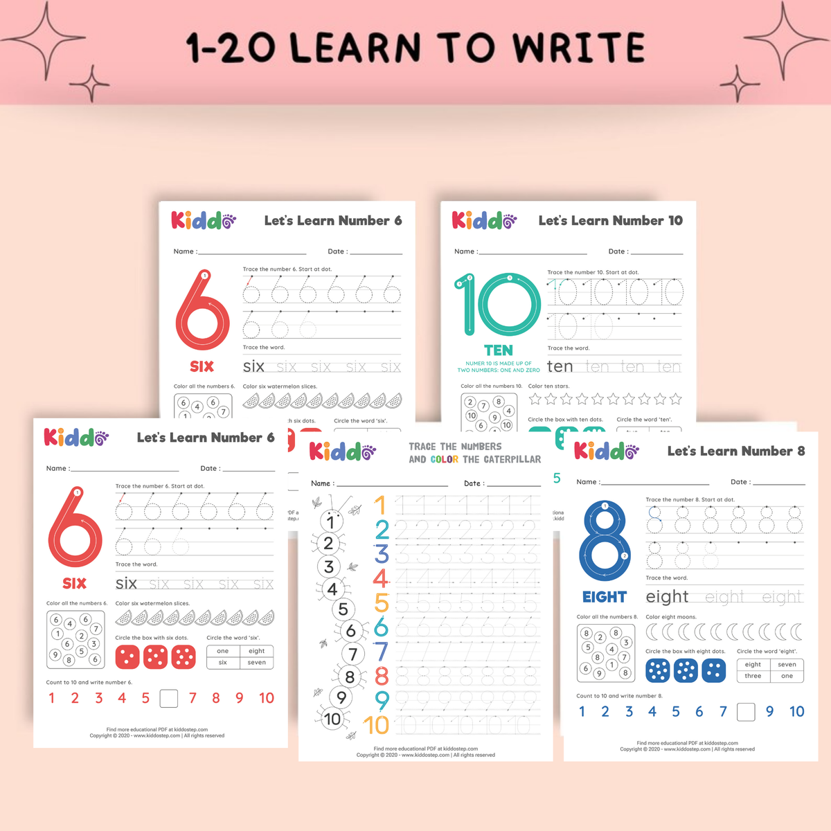 5,000+ Number Tracing & Line Practice | Early Math Handwriting Worksheets