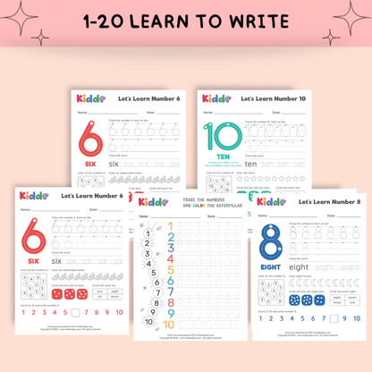 5,000+ Number Tracing & Line Practice | Early Math Handwriting Worksheets