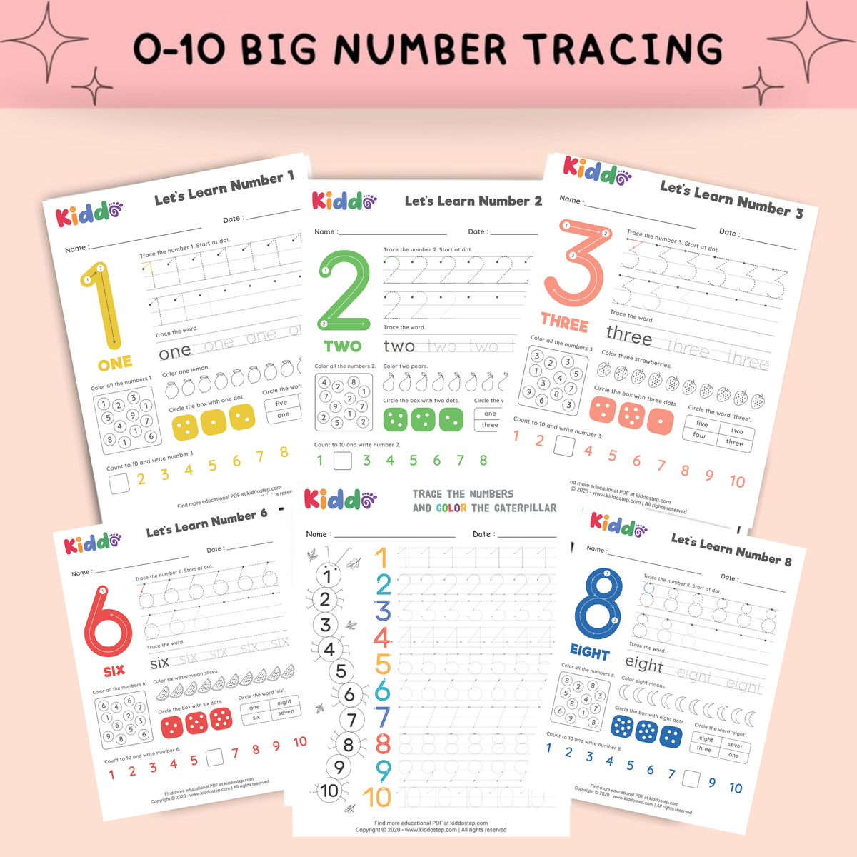 5,000+ Number Tracing & Line Practice | Early Math Handwriting Worksheets