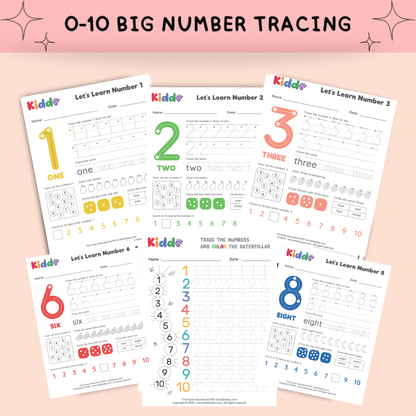 5,000+ Number Tracing & Line Practice | Early Math Handwriting Worksheets