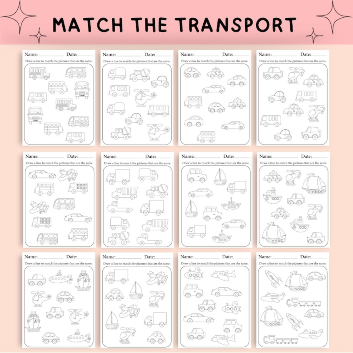 1,000+ Matching & Puzzle Worksheets | Brain Games & Logic Challenges