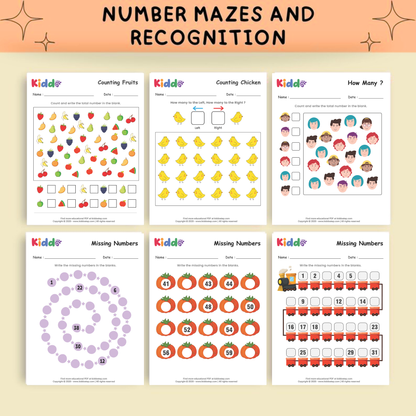 5,000+ Number Tracing & Line Practice | Early Math Handwriting Worksheets