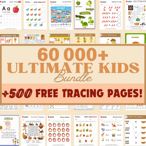 KIDDOSTEP Bundle: 60.000+ Preschool Learning Worksheets