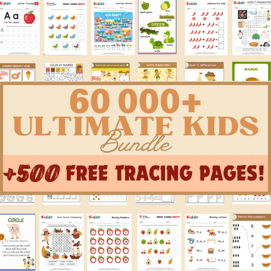KIDDOSTEP Bundle: 60.000+ Preschool Learning Worksheets