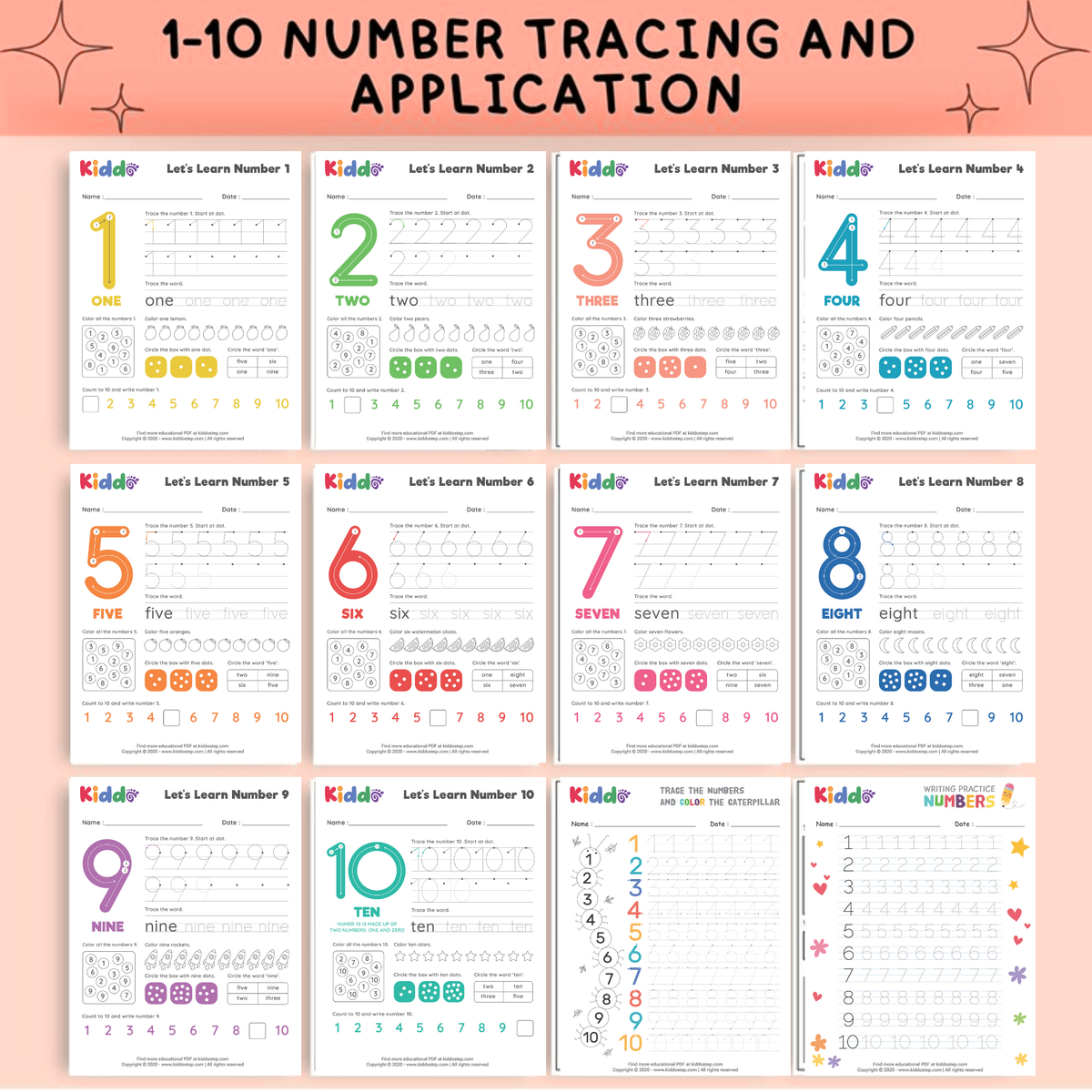 5,000+ Number Tracing & Line Practice | Early Math Handwriting Worksheets