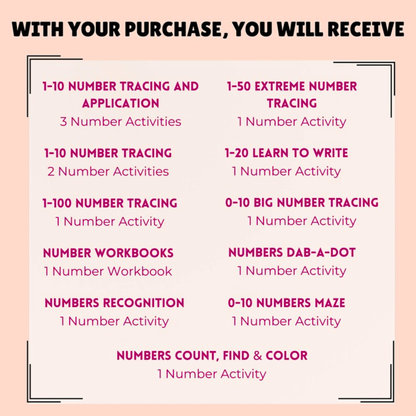 5,000+ Number Tracing & Line Practice | Early Math Handwriting Worksheets